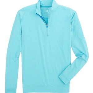 johnnie-O Aqua Blue Zip-Up Sweater
